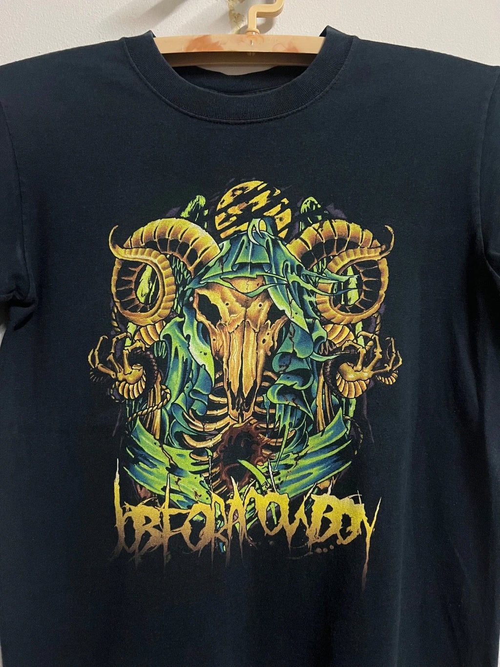 Job For A Cowboy Skull Metal Graphic Tee Black S