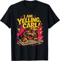 Funny I Am Yelling Carl Donut Cat Meme T-Shirt