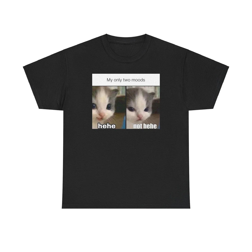 Hehe Cat Unisex Male or Female Cotton Tee Funny Shirt, Parody, Gift, Meme