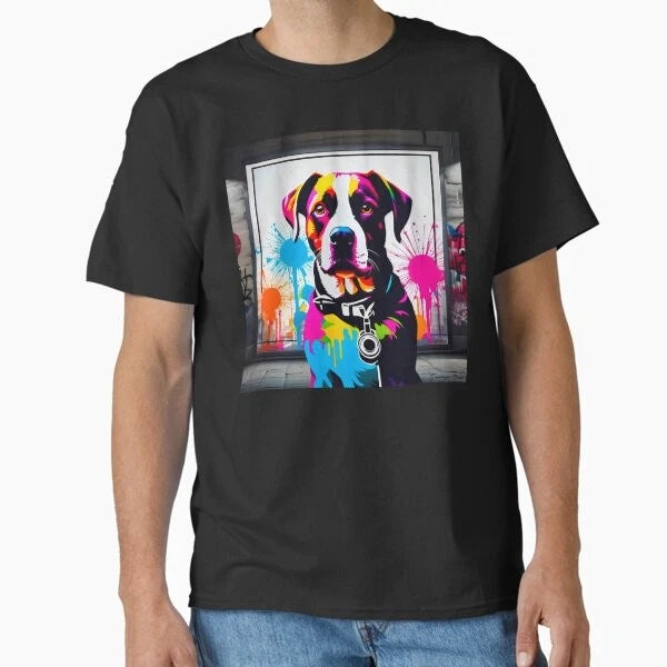 Urban graffiti street art Dog Classic T-Shirt T-Shirt Made in US/AUS Size S-2XL