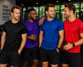 Mens POLYESTER T shirts Crew Neck Gym Summer Muscle anti sweat training running