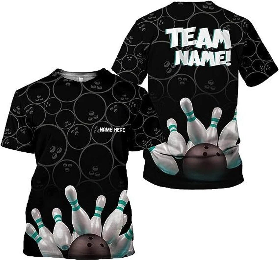 Personalized Name Bowling Shirts for Men and Women 3D, Bowling Shirts S-5XL