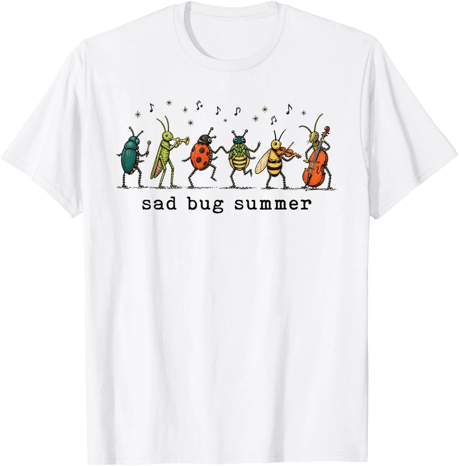 Sad Bug Summer Funny Insect Inspired Indie Aesthetic T-Shirt unisex T-Shirt