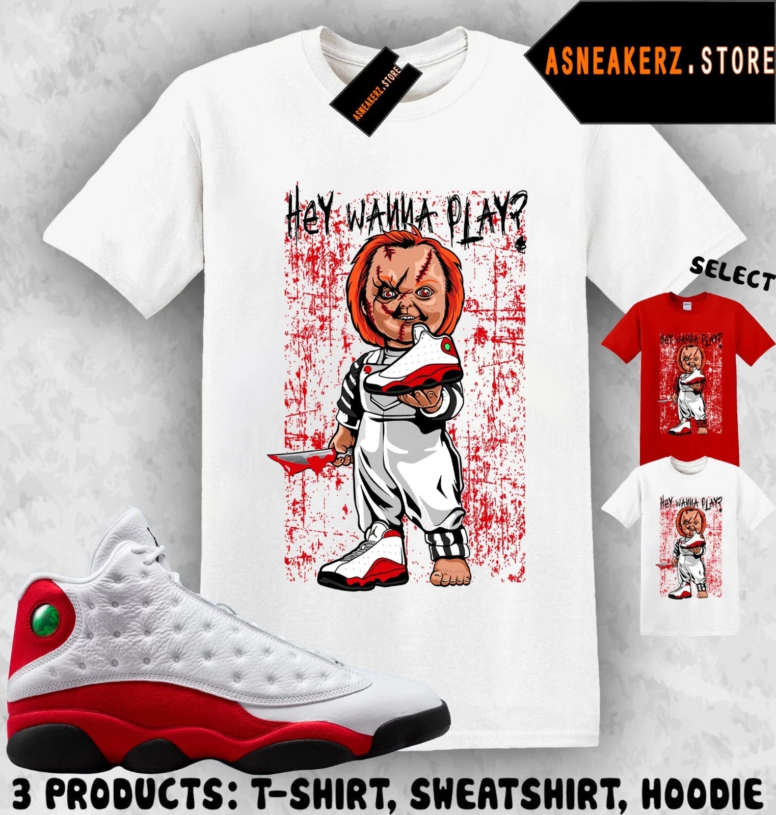 Tee Shirt Matching AJ 13 Chicago 2026 Match Sneaker Sneakerhead Chucky T-Shirt