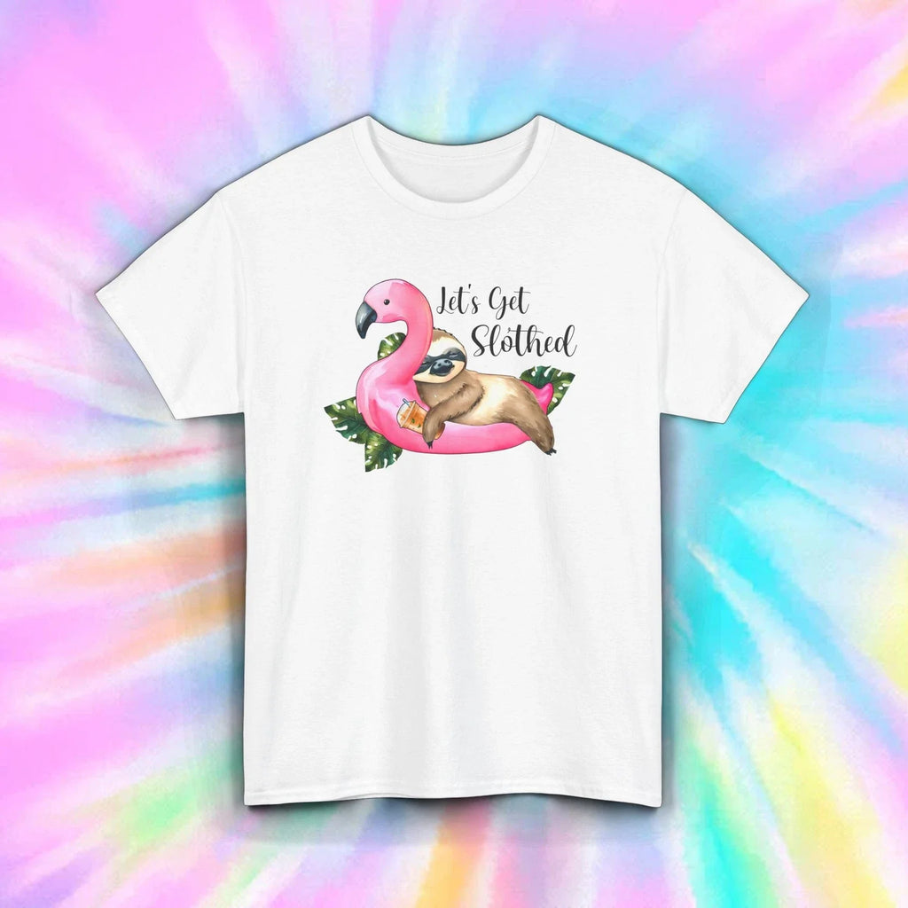 Let’s Get Slothed Shirt Funny Sloth Drinking Party Relax Gift S-5XL