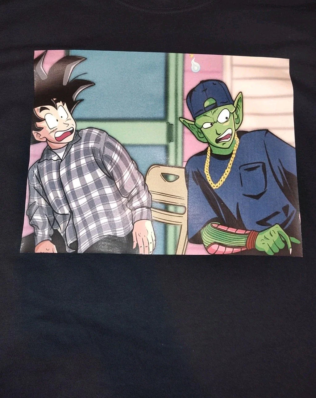 Meme Goku Piccolo Friday T-shirt. XL Adult