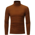US Men Blouse Knitted Tops Henley Top Turtleneck Shirts Outdoor Pullover Fitness