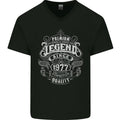 Premium Legend 49th Birthday 1977 Mens V-Neck Cotton T-Shirt