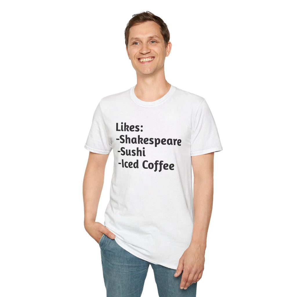 William Shakespeare Sushi Coffee Lover Unisex Softstyle T-Shirt