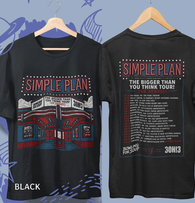 Simple Plan 2026 Tour Shirt, Pop Punk Band Tee, Concert Merch Inspired T-Shirt