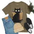 Cartoon coffee mug cat shirt
