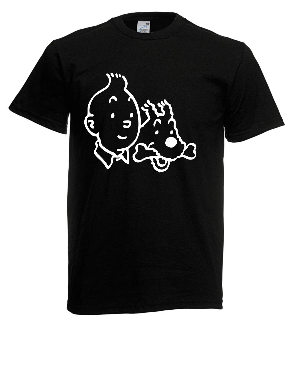 mens tim and struppi t shirt size up to 5xl