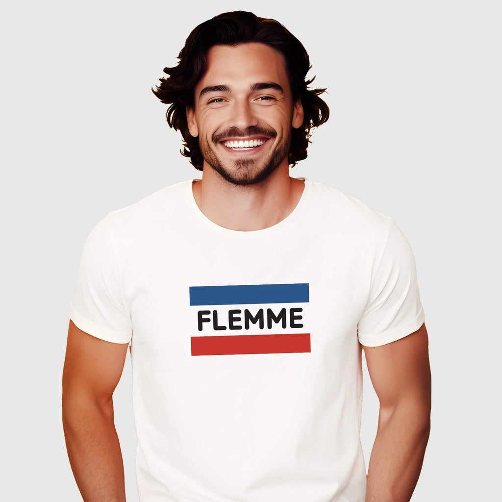 Men's Short Sleeve T-Shirt White, FLEMME