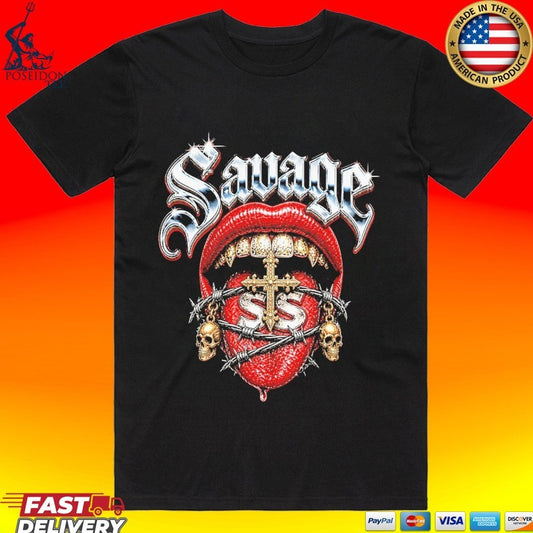 Sadstonie Savage Lips Chrome T-shirt