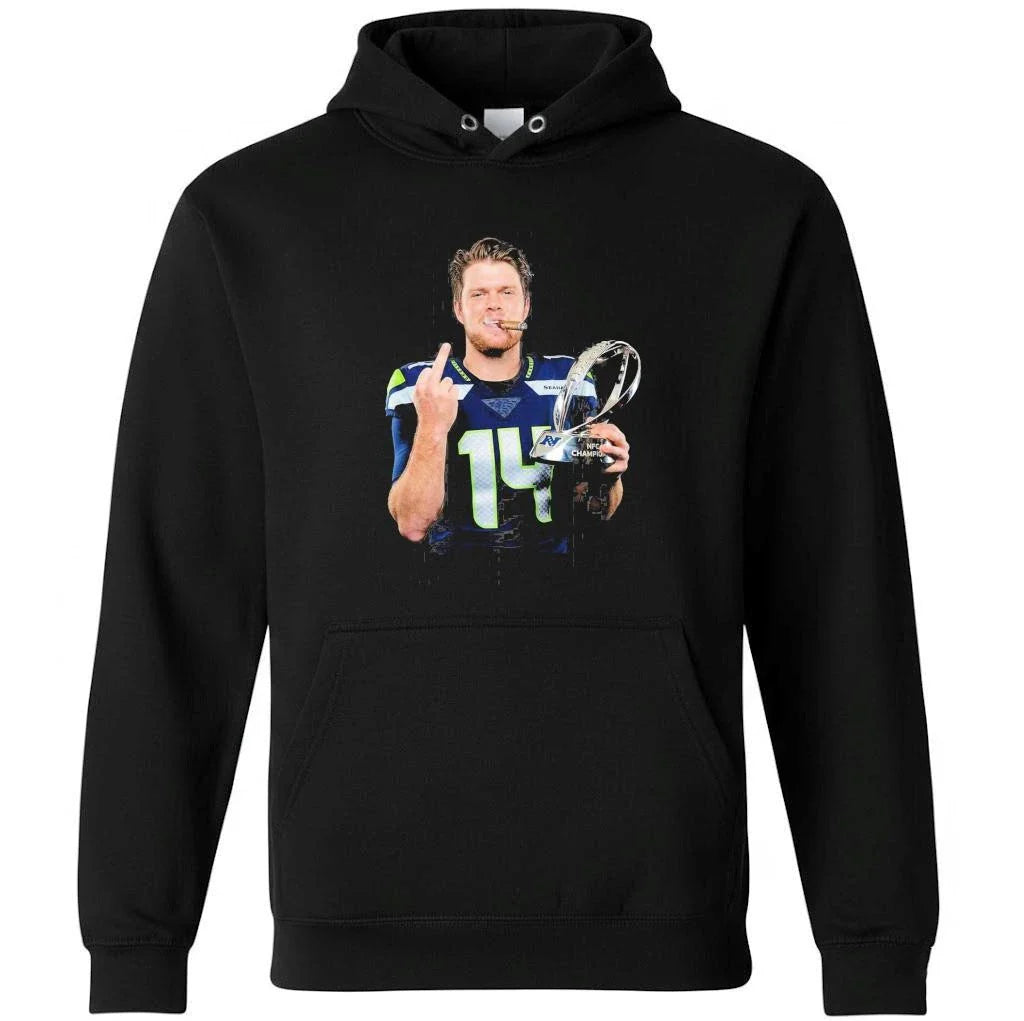 Sam Darnold Middle Finger Cup NFC Champions And Smoking Shirt