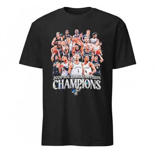 San Antonio Spurs NBA 2026 Southwest Division Champions Team Members Shirt