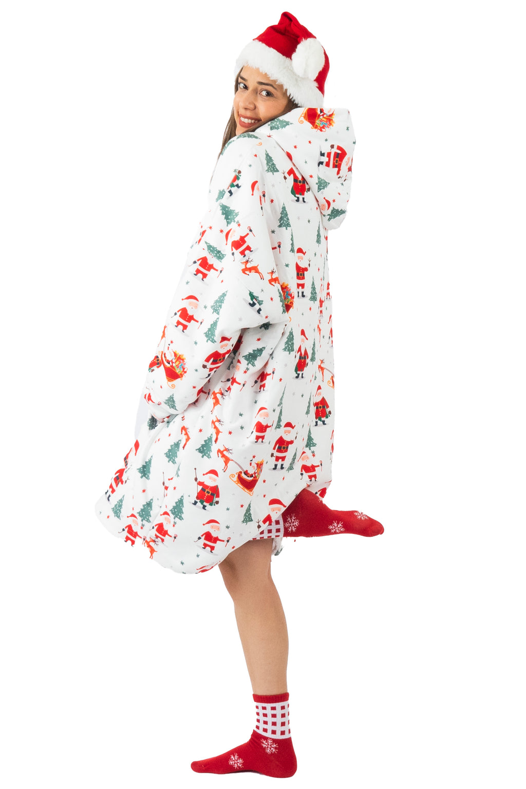 Santa Family Matching Pajama Collection Hoodie Blanket