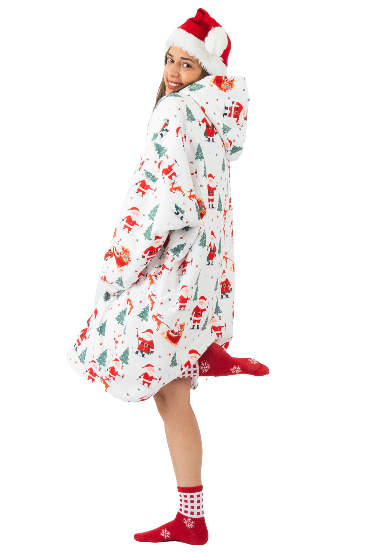 Santa Family Matching Pajama Collection Hoodie Blanket