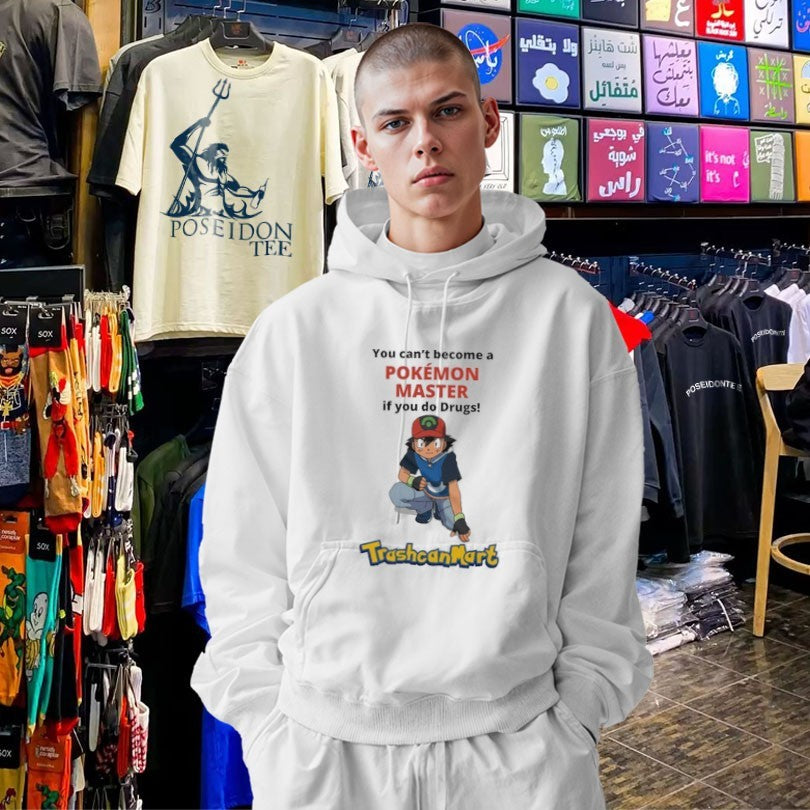 Satoshi You Can’t Become A Pokémon Master If You Do Drugs Trashcan Mart T-shirt