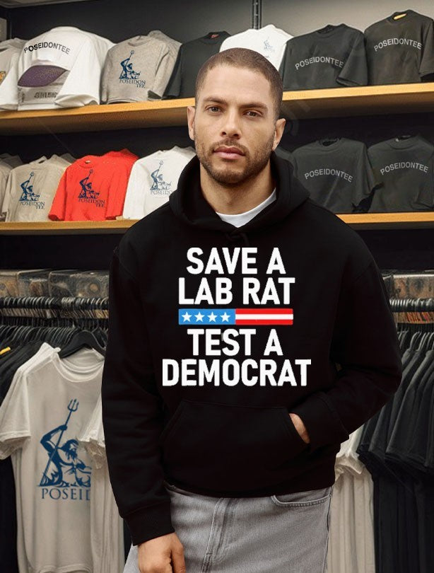 Save A Lab Rat Test A Democrat Funny Political T-shirt