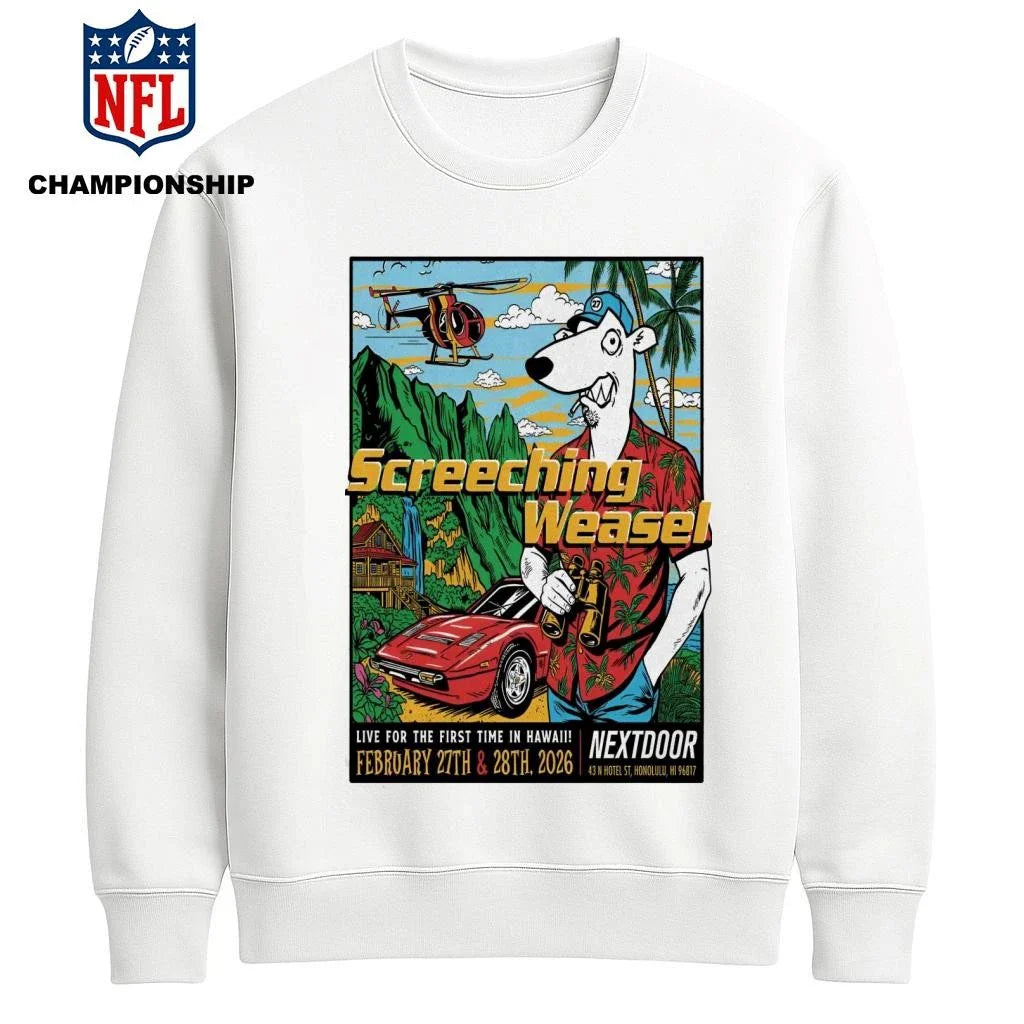 Screeching Weasel Feb 27-28 2026 Nextdoor Honolulu, HI Poster Shirt