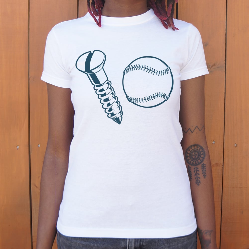 Screw Ball Pun with Screw and Baseball