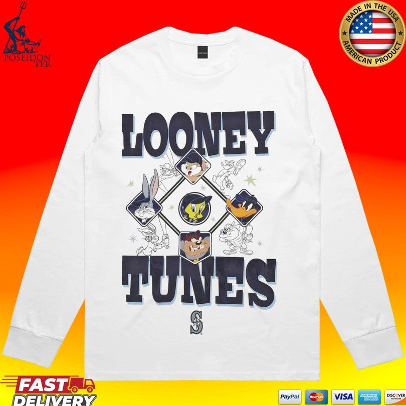 Seattle Mariners Looney Tunes Around the Bases T-shirt
