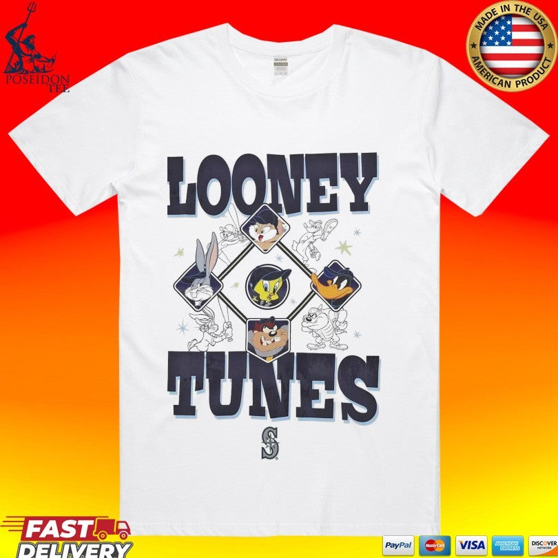 Seattle Mariners Looney Tunes Around the Bases T-shirt