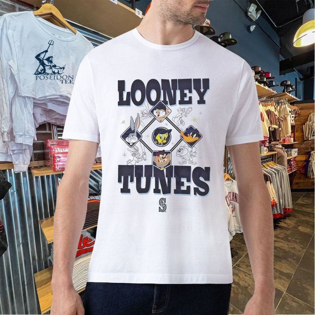 Seattle Mariners Looney Tunes Around the Bases T-shirt