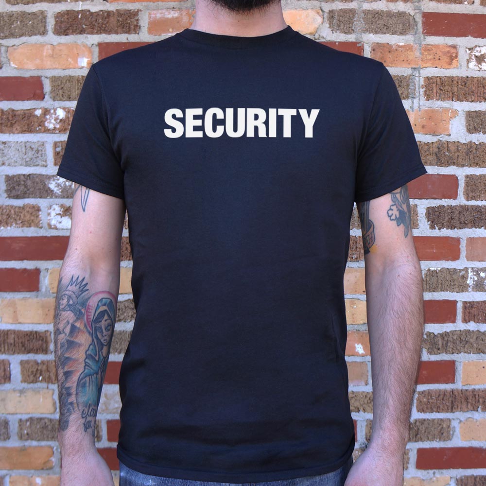 Security Bouncer Staff Costume Text Design