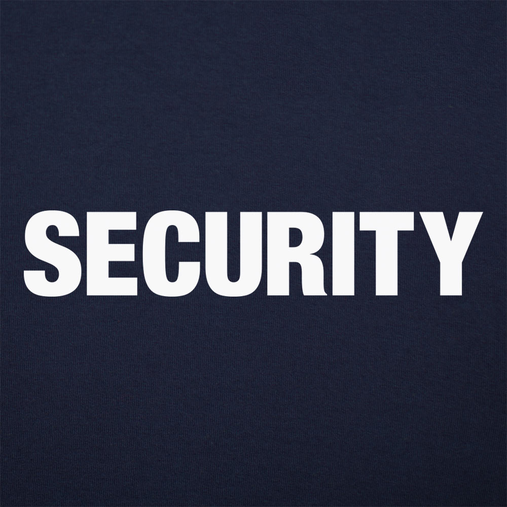 Security Bouncer Staff Costume Text Design