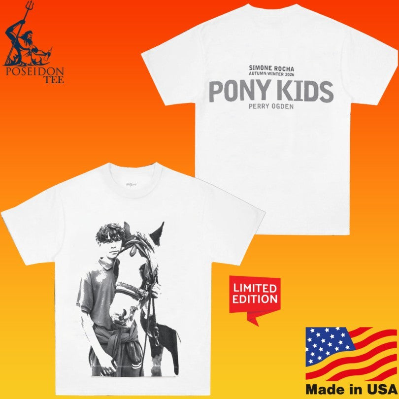 Simone Rocha Autumn Winter 2026 Perry Ogden Pony Kids T-shirt
