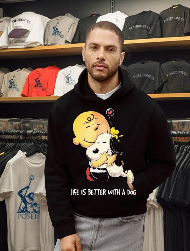 Snoopy And Charlie Brown Life Is Better With A Dog T-shirt