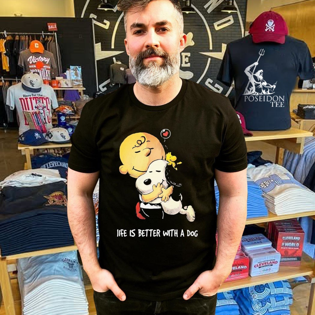 Snoopy And Charlie Brown Life Is Better With A Dog T-shirt