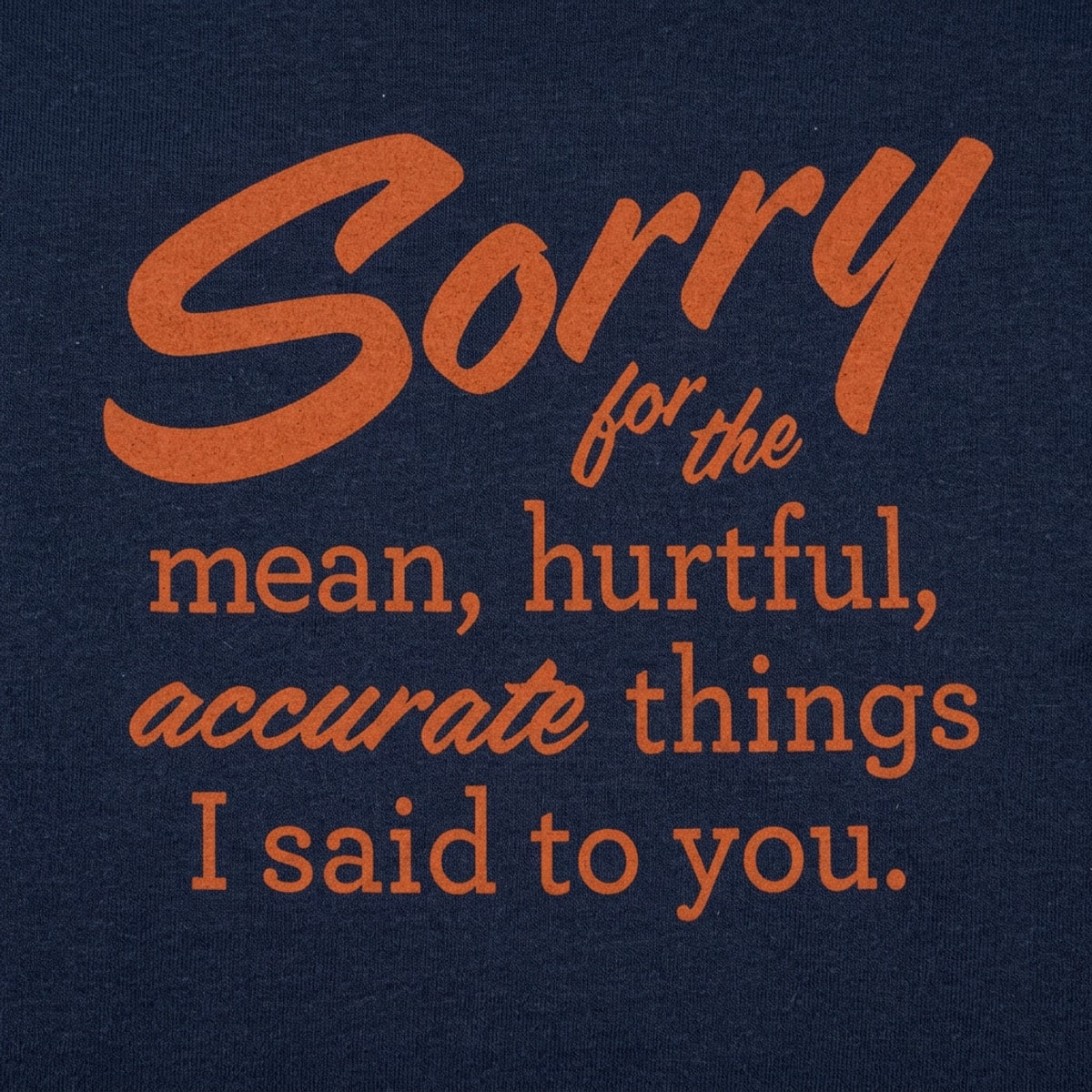 Sorry for the Mean Hurtful Accurate Things I Said to You