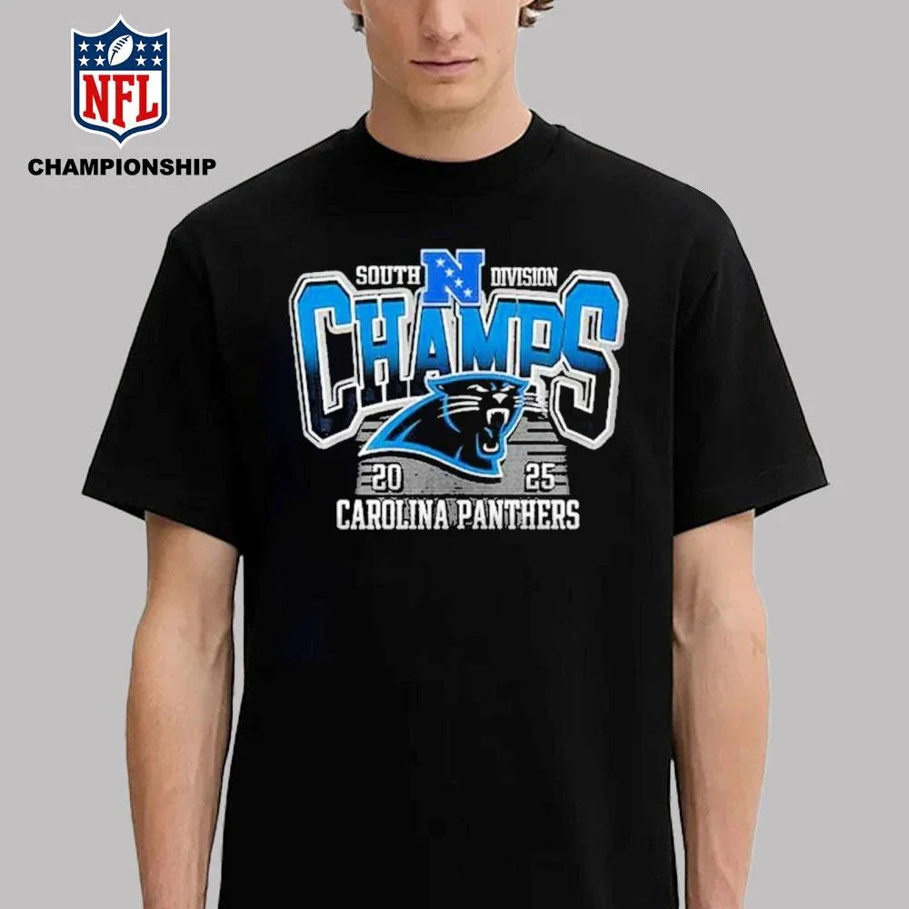 South Division Champs 2025 Carolina Panthers Logo Shirt