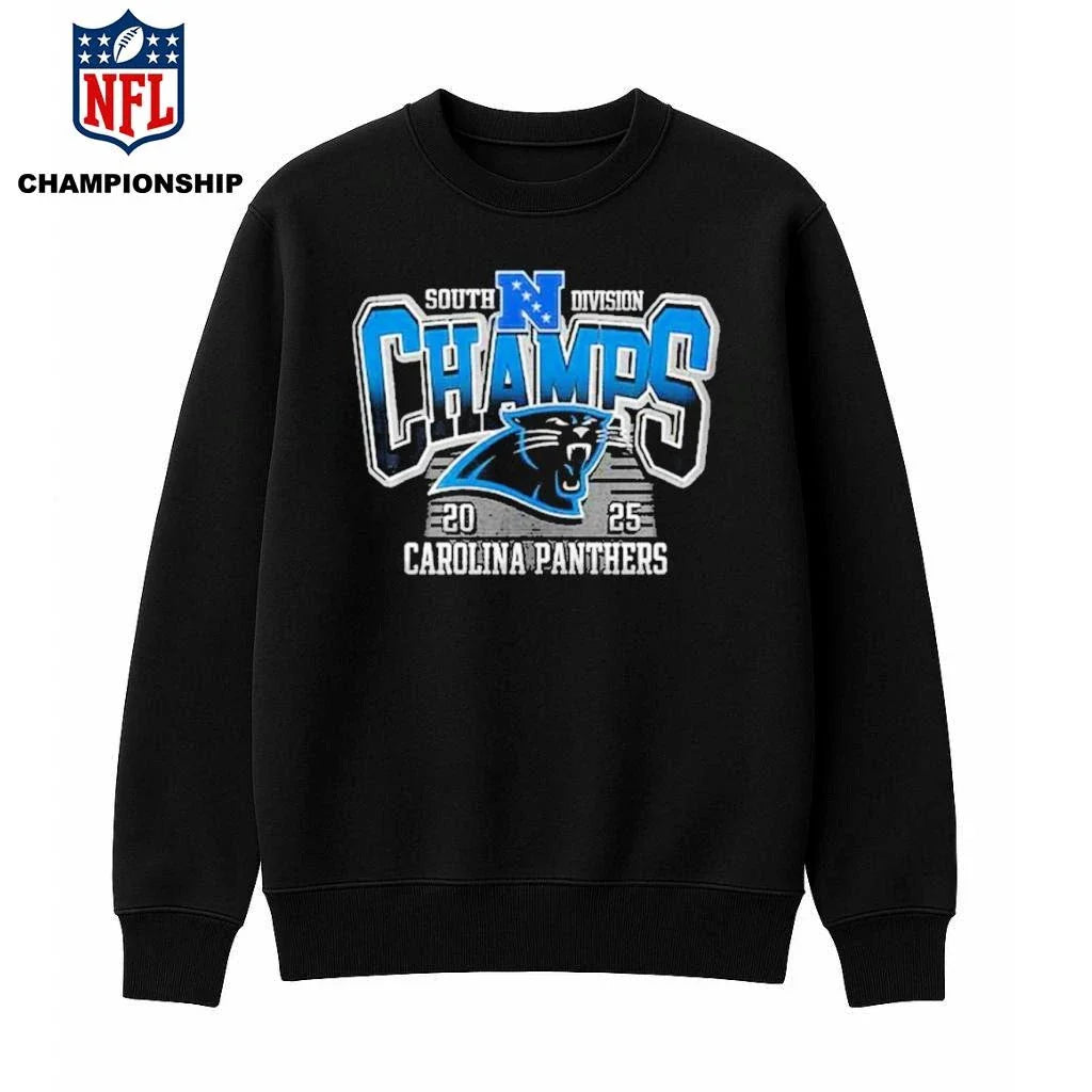 South Division Champs 2025 Carolina Panthers Logo Shirt