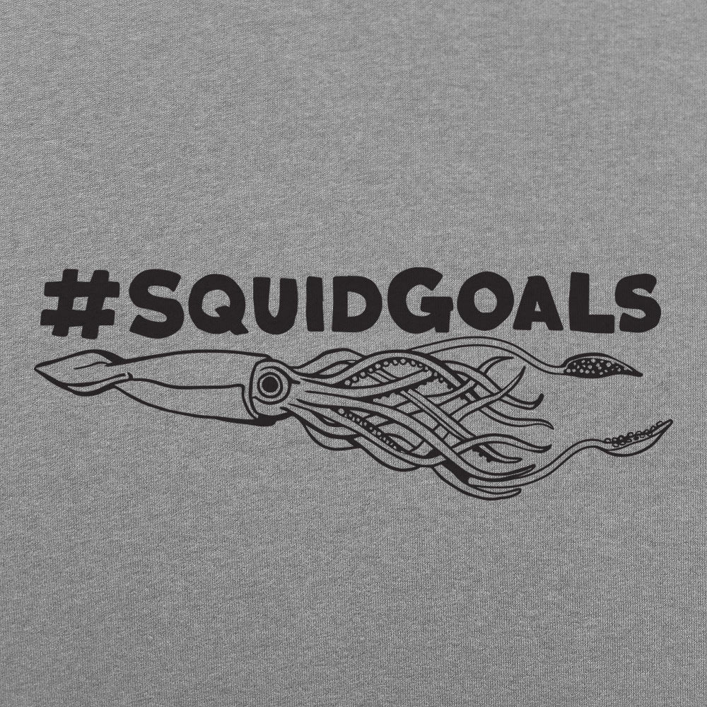 Squid Goals Hashtag Pun with Squid Illustration