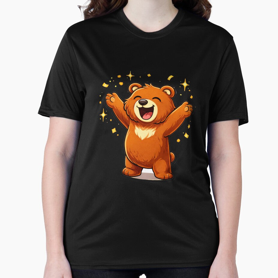 Cute Smiling Cartoon Bear Illustration by RelateAndTee