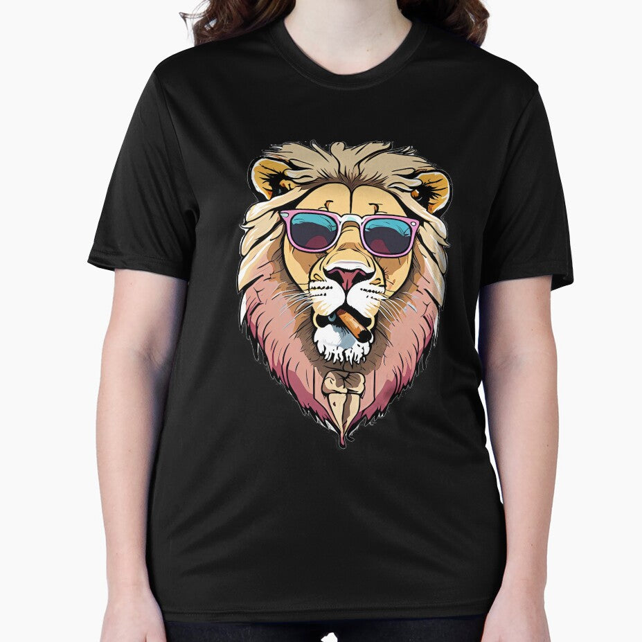 lion wearing sunglasses and smoking cigar by DeluxBee