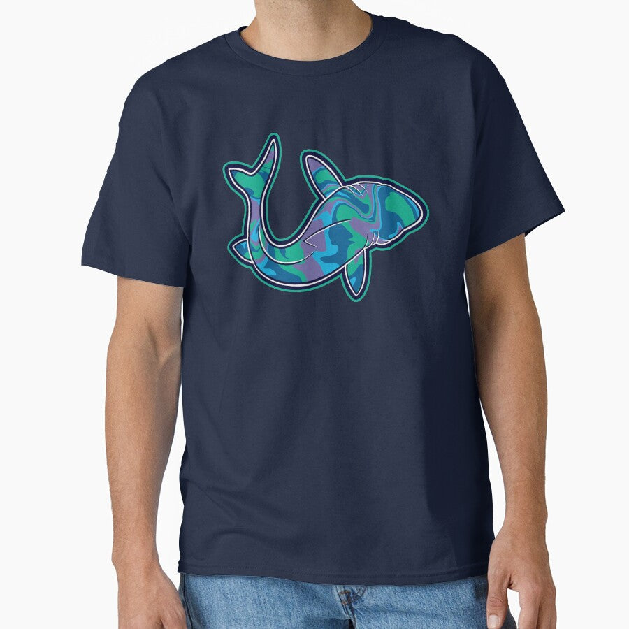Multi-Colored Shark Print by LaurenCarlson1