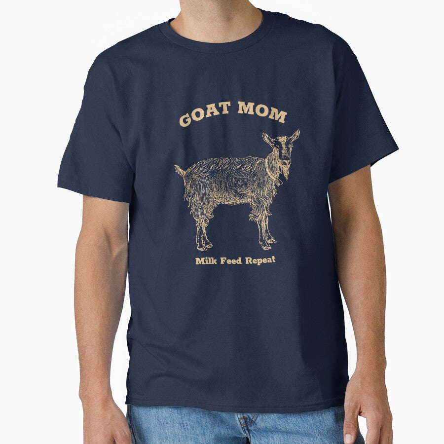 Funny Goat Mom Drama Club T-Shirt by HairballsSheds