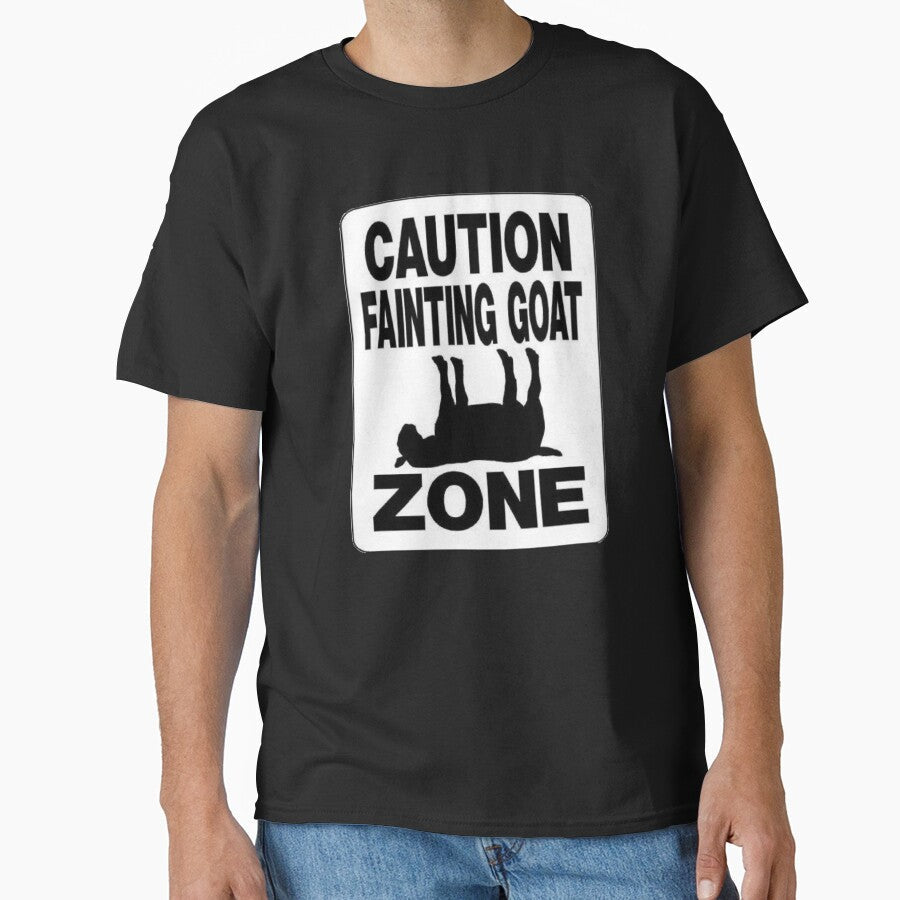 Fainting Goat - Caution Fainting Goat Zone - Funny Goat Shirt - Gift For Goat Lovers by Galvanized