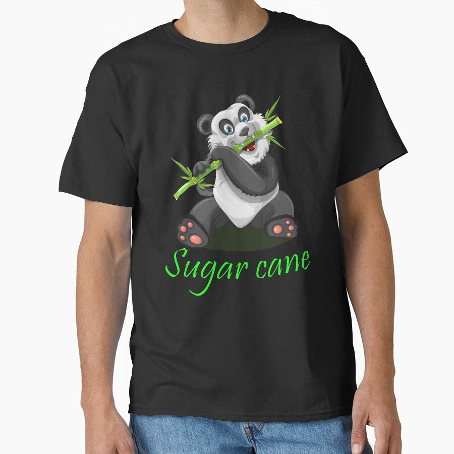 Sugar cane eating by little cute panda by HM DESIGNERS