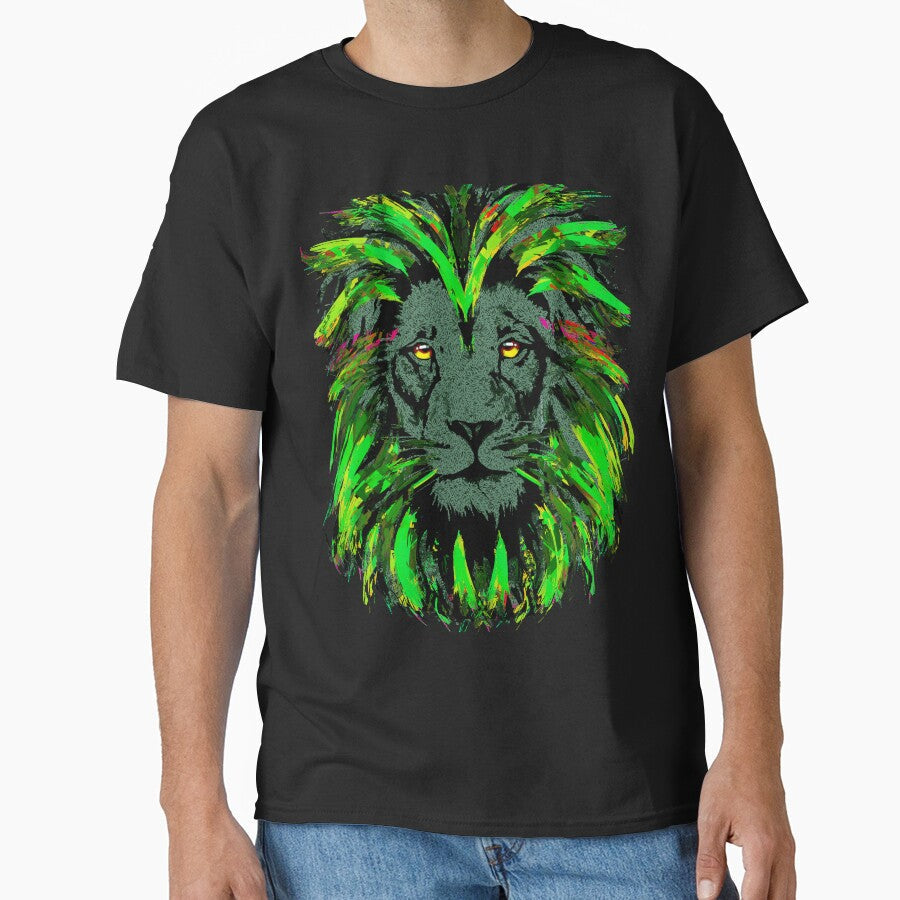 Green Lion Head - Lion Mouse Pad by BigWildKiwi
