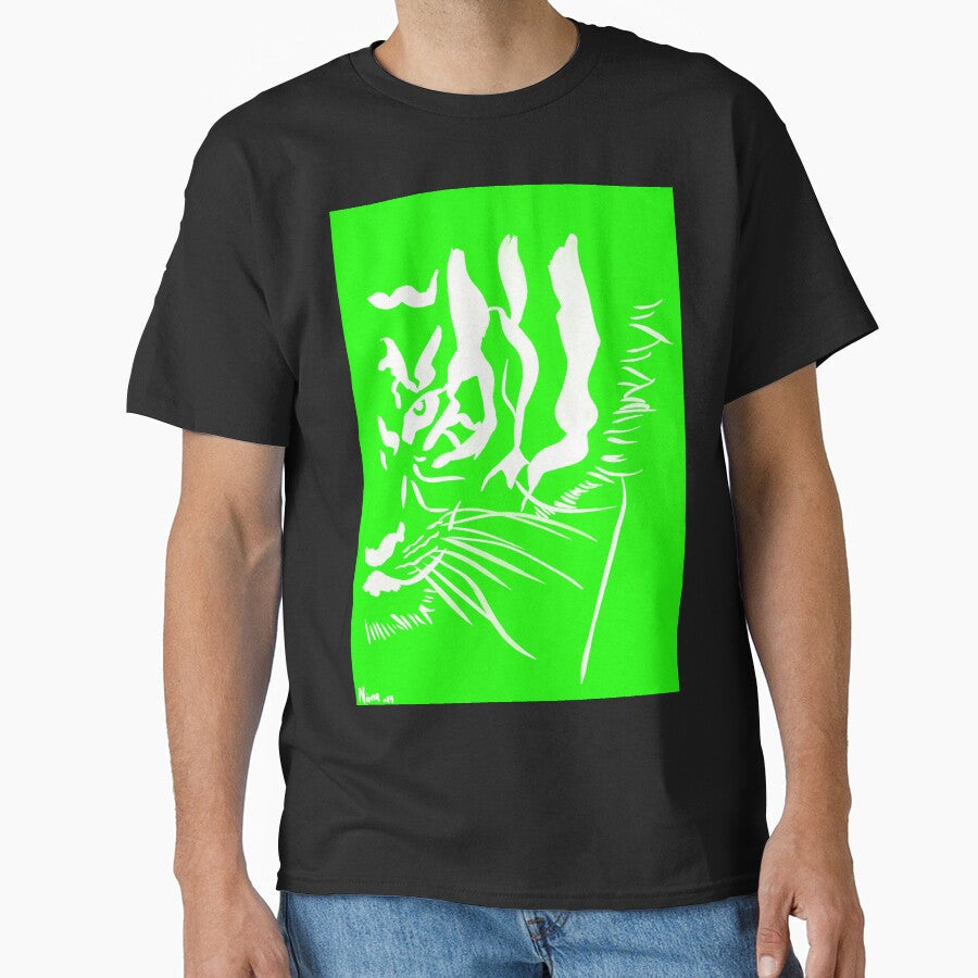 Eye of the Tiger - Green and White by Niina  Niskanen