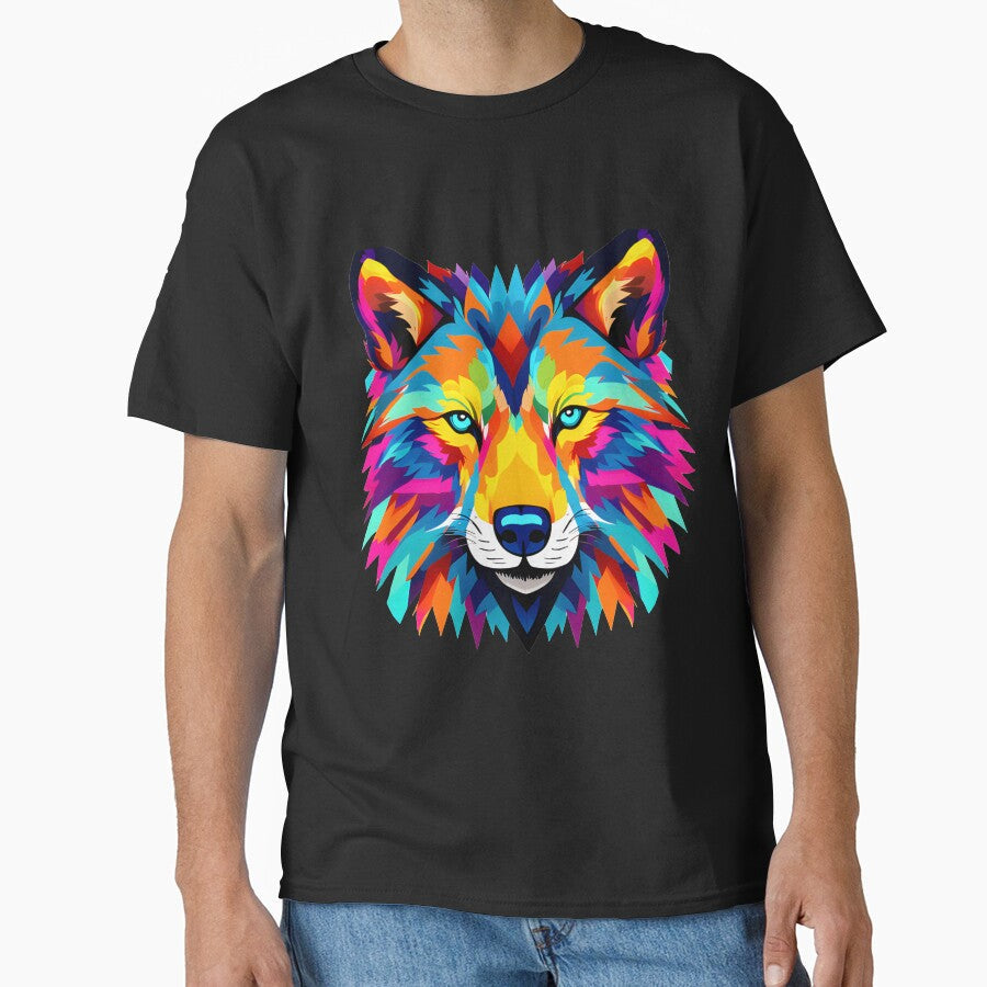 Colorful Wolf Face, Wolf Lovers by Creative.Shop