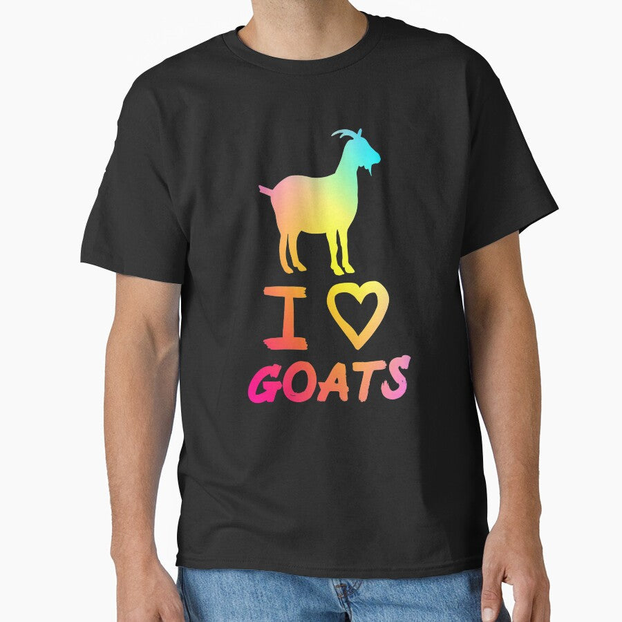 Rainbow I Love Goats for Goat Lovers by Mochi-Merch