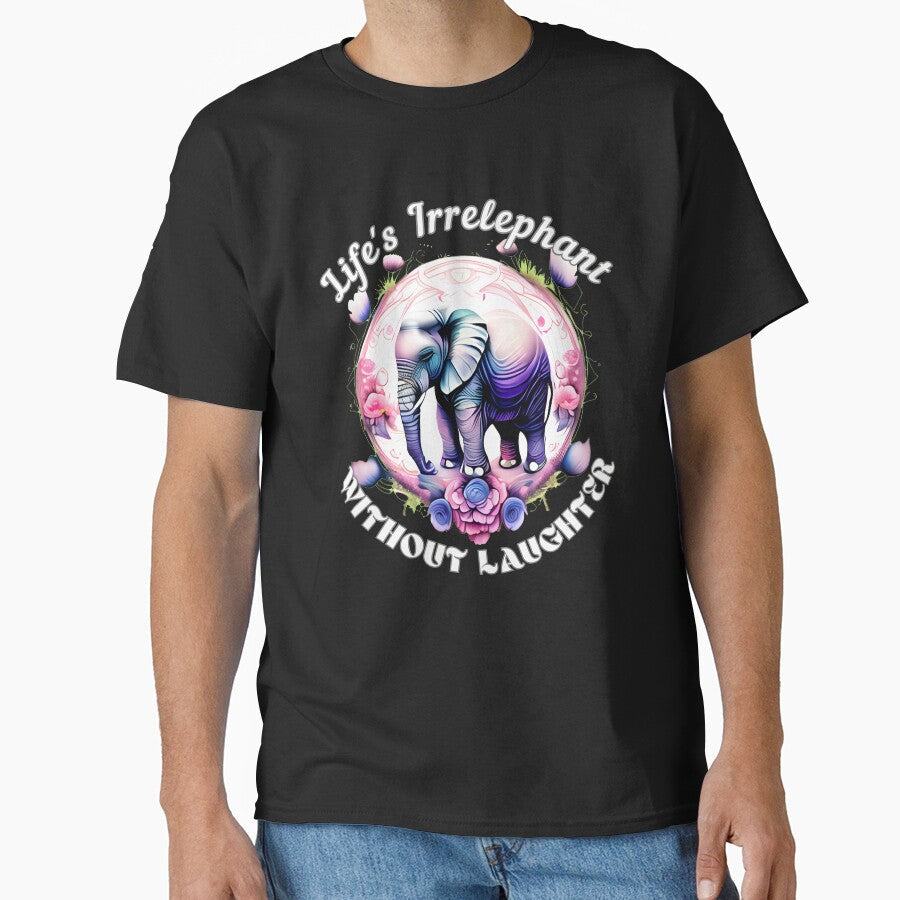 Life's Irrelephant Without Laughter. watercolor elephant by ElephantVibes
