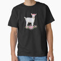 Cute baby goat with pink accents. Baby Saanen goat and gingham by CritterCapers